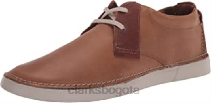 Clarks 0DX8L1465 Zapatillas bajas clarks gereld de cuero tostado para hombre hombres cuero marrón