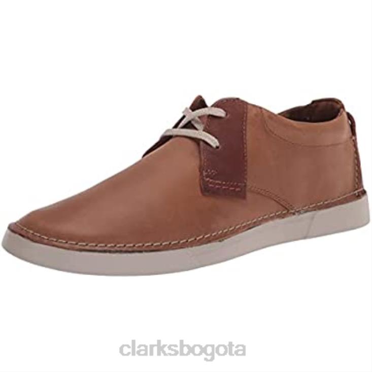 Clarks 0DX8L1465 Zapatillas bajas clarks gereld de cuero tostado para hombre hombres cuero marrón