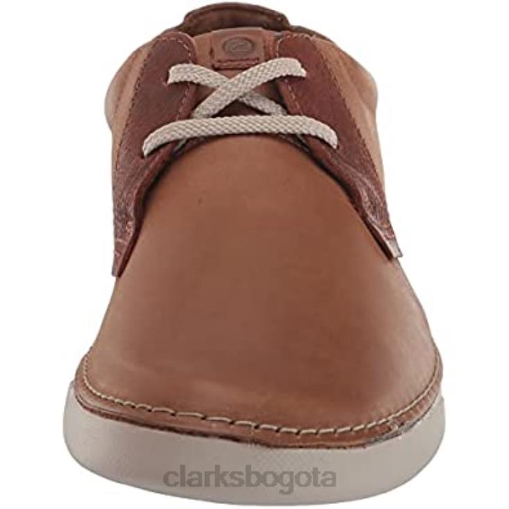 Clarks 0DX8L1465 Zapatillas bajas clarks gereld de cuero tostado para hombre hombres cuero marrón