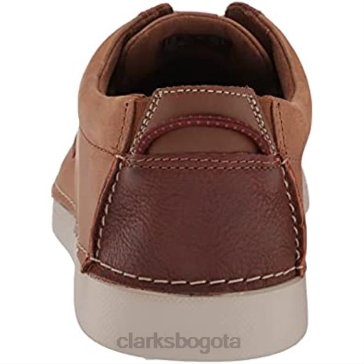 Clarks 0DX8L1465 Zapatillas bajas clarks gereld de cuero tostado para hombre hombres cuero marrón