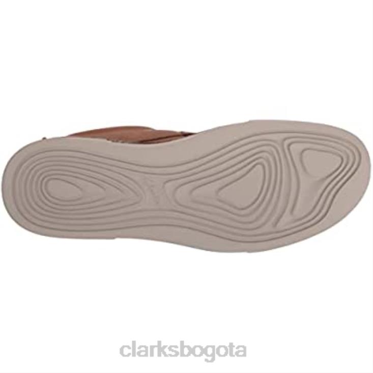 Clarks 0DX8L1465 Zapatillas bajas clarks gereld de cuero tostado para hombre hombres cuero marrón