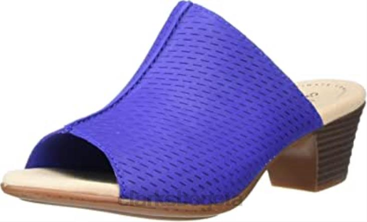 Clarks 0DX8L1469 sandalia de tacón caddy valarie para mujer clarks nubuck cobalto mujer nubuck cobalto