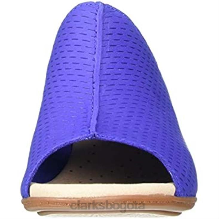 Clarks 0DX8L1469 sandalia de tacón caddy valarie para mujer clarks nubuck cobalto mujer nubuck cobalto