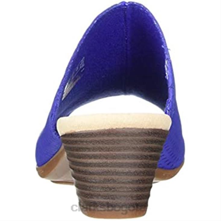 Clarks 0DX8L1469 sandalia de tacón caddy valarie para mujer clarks nubuck cobalto mujer nubuck cobalto