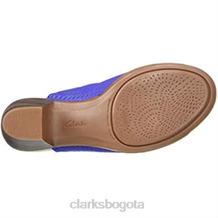 Clarks 0DX8L1469 sandalia de tacón caddy valarie para mujer clarks nubuck cobalto mujer nubuck cobalto