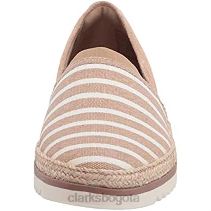 Clarks 0DX8L1478 mocasín serena paige mujer plano arena textil ante combi clarks mujer combi ante textil arena
