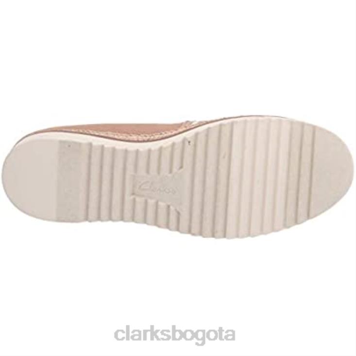 Clarks 0DX8L1478 mocasín serena paige mujer plano arena textil ante combi clarks mujer combi ante textil arena