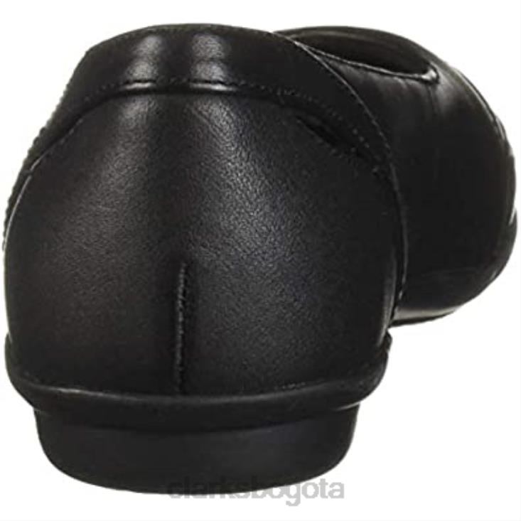 Clarks 0DX8L1485 mocasín Gracelmaze mujer plano clarks cuero negro mujer