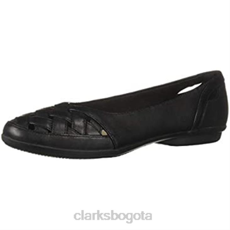 Clarks 0DX8L1486 mocasín mujer Gracelmaze plano piel negro clarks mujer