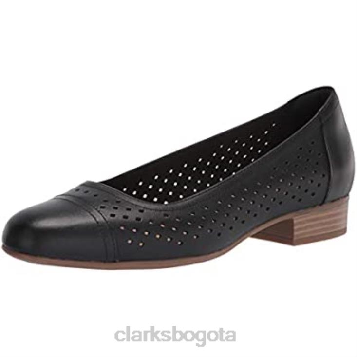 Clarks 0DX8L1490 Bailarinas clarks juliet cedar de mujer de piel negra mujer
