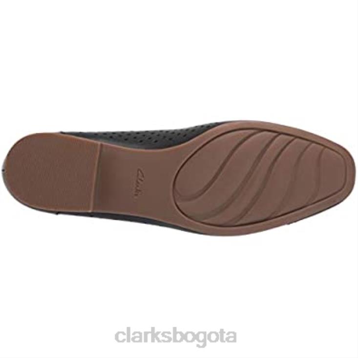 Clarks 0DX8L1490 Bailarinas clarks juliet cedar de mujer de piel negra mujer