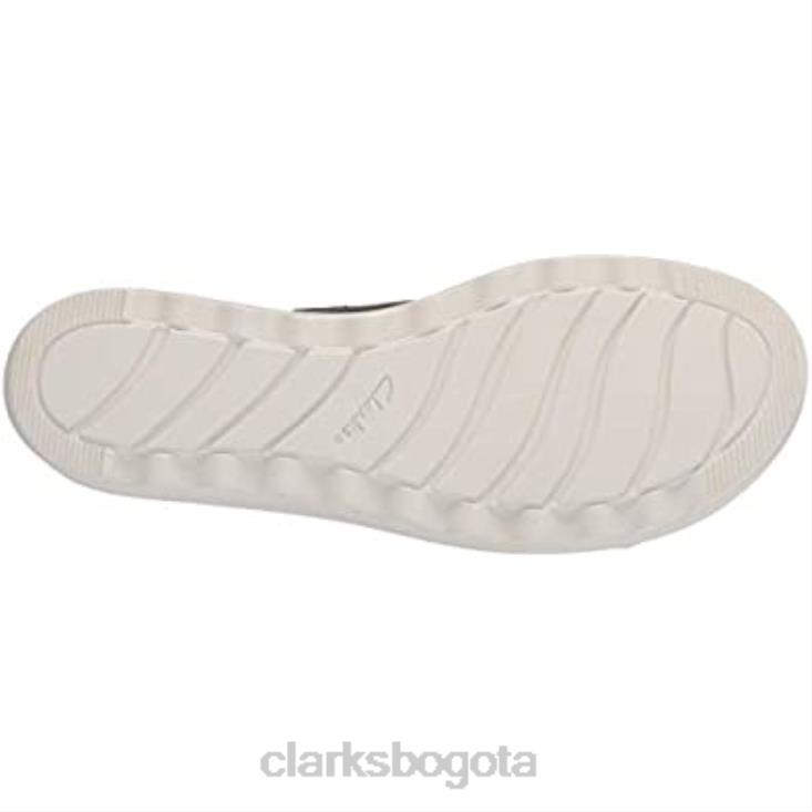 Clarks 0DX8L1499 Sandalia con cuña Clarks Jillian Pearl de piel negra para mujer mujer
