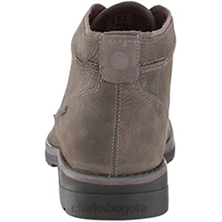 Clarks 0DX8L1510 botas chukka morris peak impermeables para hombre cuero gris clarks hombres cuero gris