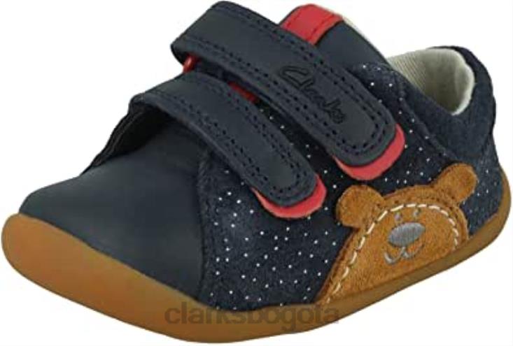Clarks 0DX8L1512 Zapatilla Clarks Baby Boys Roamer Bear T Azul Marino Ante Niño niños gamuza azul marino