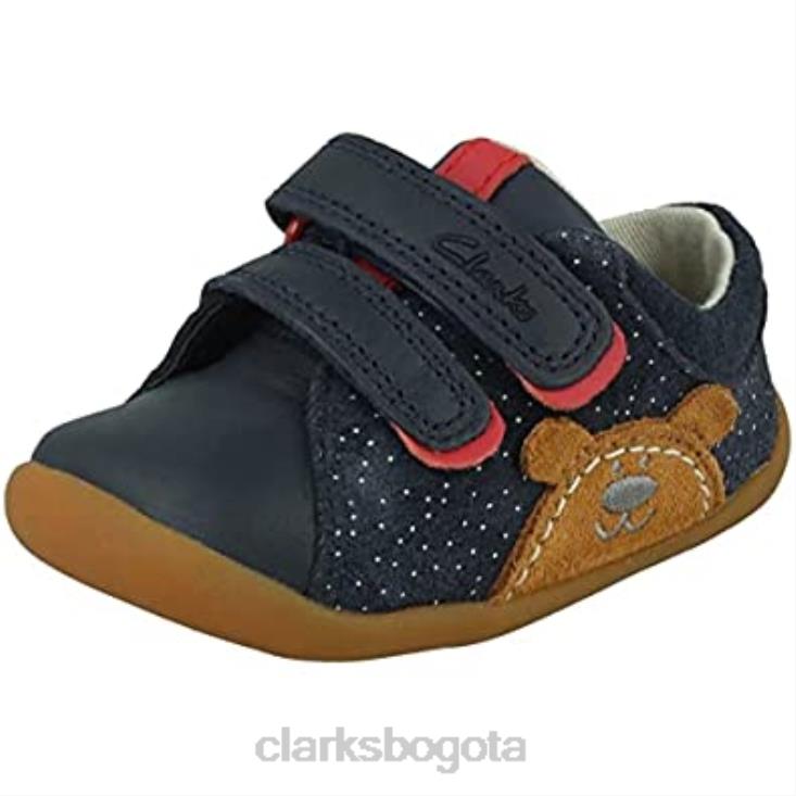 Clarks 0DX8L1512 Zapatilla Clarks Baby Boys Roamer Bear T Azul Marino Ante Niño niños gamuza azul marino