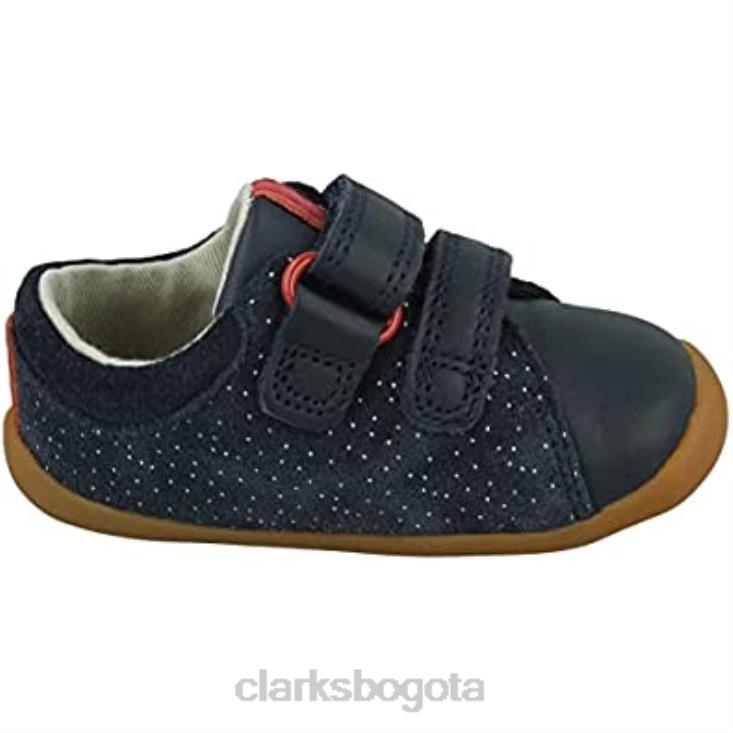 Clarks 0DX8L1512 Zapatilla Clarks Baby Boys Roamer Bear T Azul Marino Ante Niño niños gamuza azul marino