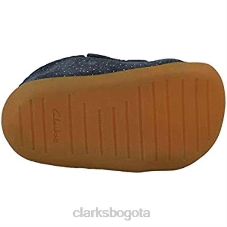 Clarks 0DX8L1512 Zapatilla Clarks Baby Boys Roamer Bear T Azul Marino Ante Niño niños gamuza azul marino
