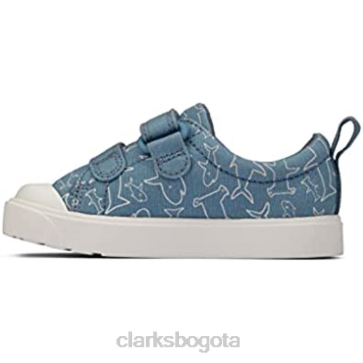 Clarks 0DX8L1517 ciudad brillante infantil zapatos de lona clarks niños