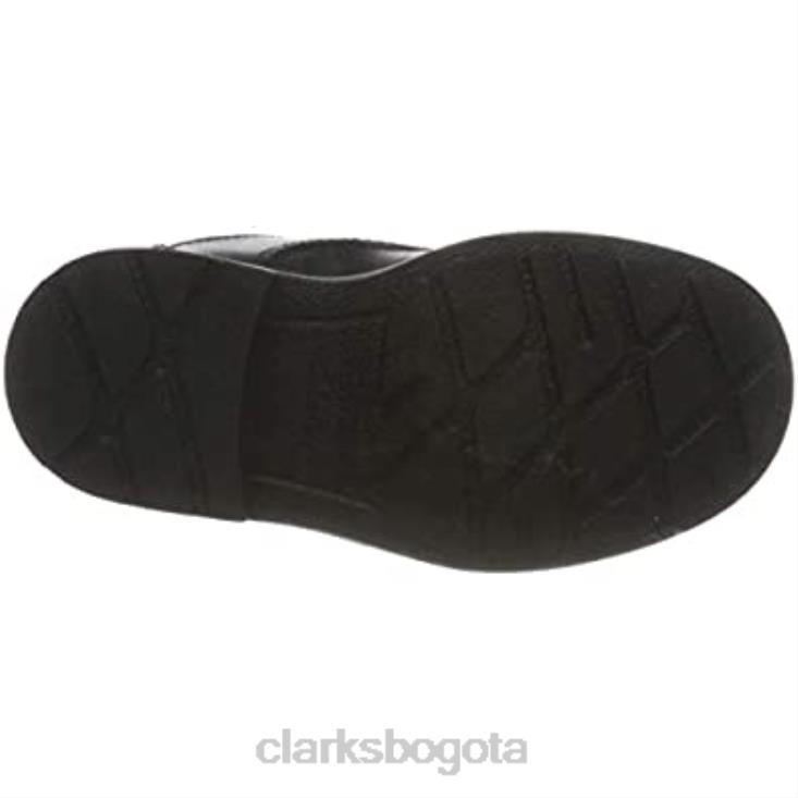 Clarks 0DX8L152 Zapatos clarks remi pace t de corte ancho para uniforme escolar para niño en negro niños cuero negro