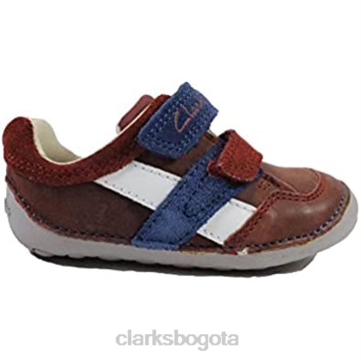 Clarks 0DX8L153 Zapatos pre andadores para niños de cuero marrón clarks ti ny zakk niños