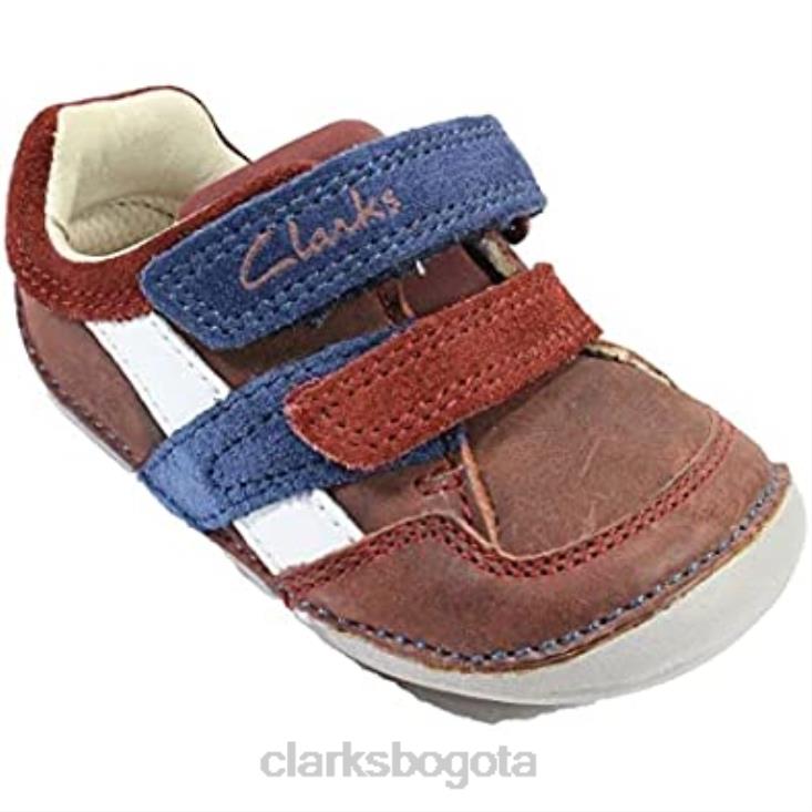 Clarks 0DX8L153 Zapatos pre andadores para niños de cuero marrón clarks ti ny zakk niños