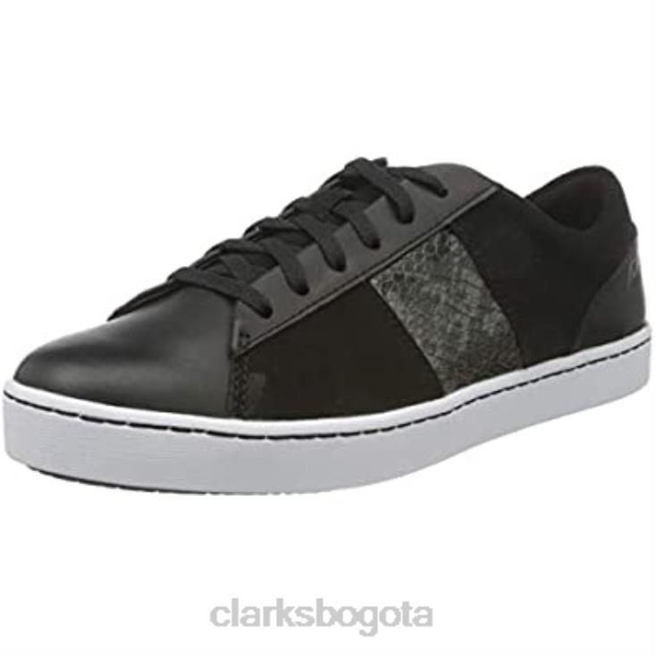 Clarks 0DX8L1533 Zapatilla Pawley Rilee para mujer Clarks Black Combi mujer