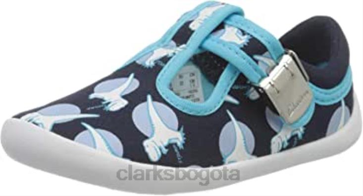 Clarks 0DX8L1536 azul marino interés interés marino clarks bebé niñas roamer sun t zapatillas bajas niño niños interés azul marino interés marino