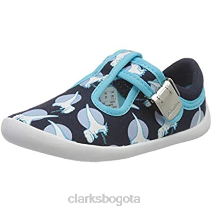 Clarks 0DX8L1536 azul marino interés interés marino clarks bebé niñas roamer sun t zapatillas bajas niño niños interés azul marino interés marino