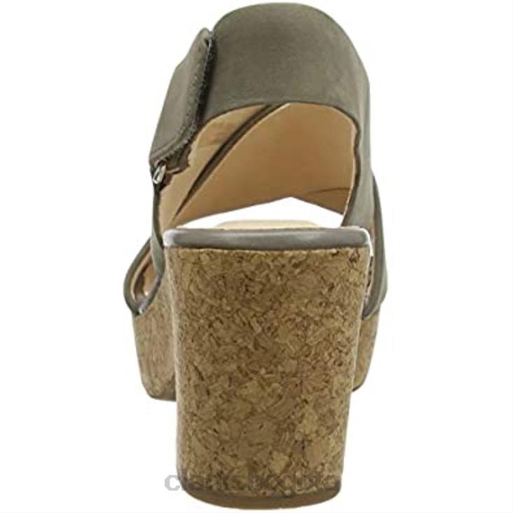 Clarks 0DX8L1543 Sandalias con correa en el tobillo 261479 304 para mujer Clarks beige (sage nubuck sage nubuck) mujer