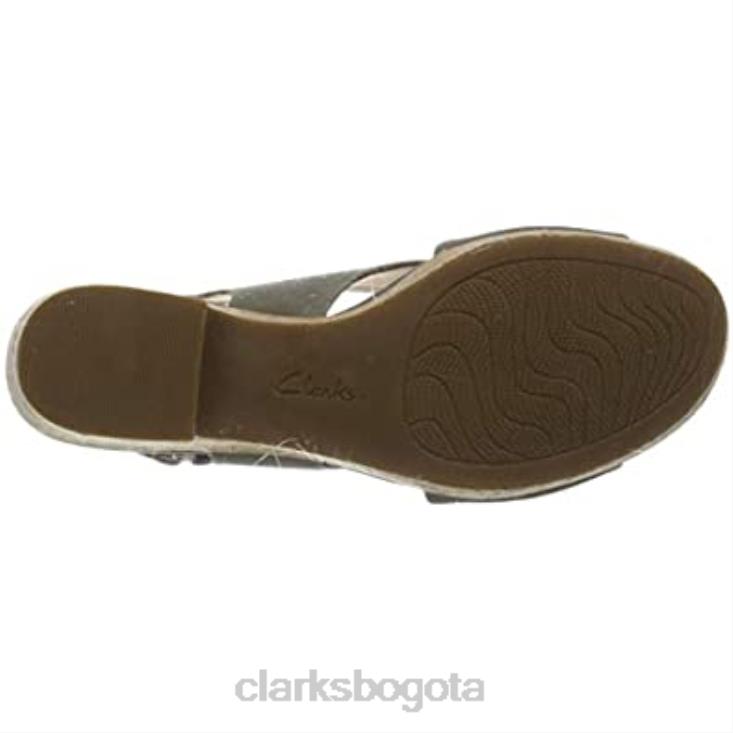 Clarks 0DX8L1543 Sandalias con correa en el tobillo 261479 304 para mujer Clarks beige (sage nubuck sage nubuck) mujer