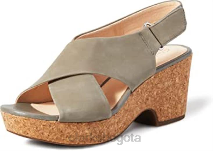 Clarks 0DX8L1544 beige (sage nubuck sage nubuck) sandalias con tira en el tobillo clarks 261479 304 para mujer mujer