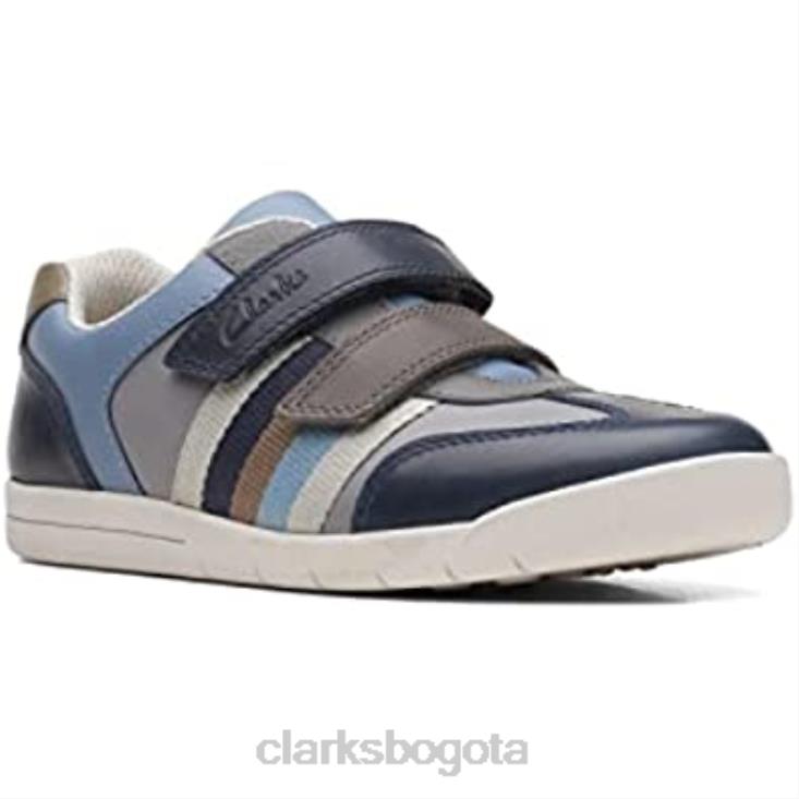 Clarks 0DX8L155 zapatos clarks den stripes de cuero para niños niños