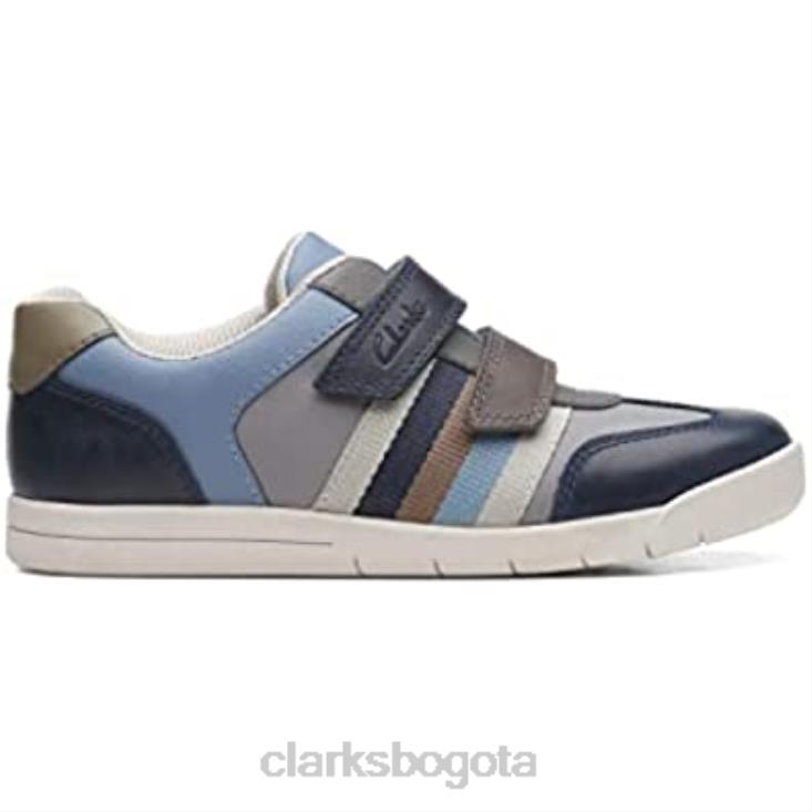 Clarks 0DX8L155 zapatos clarks den stripes de cuero para niños niños