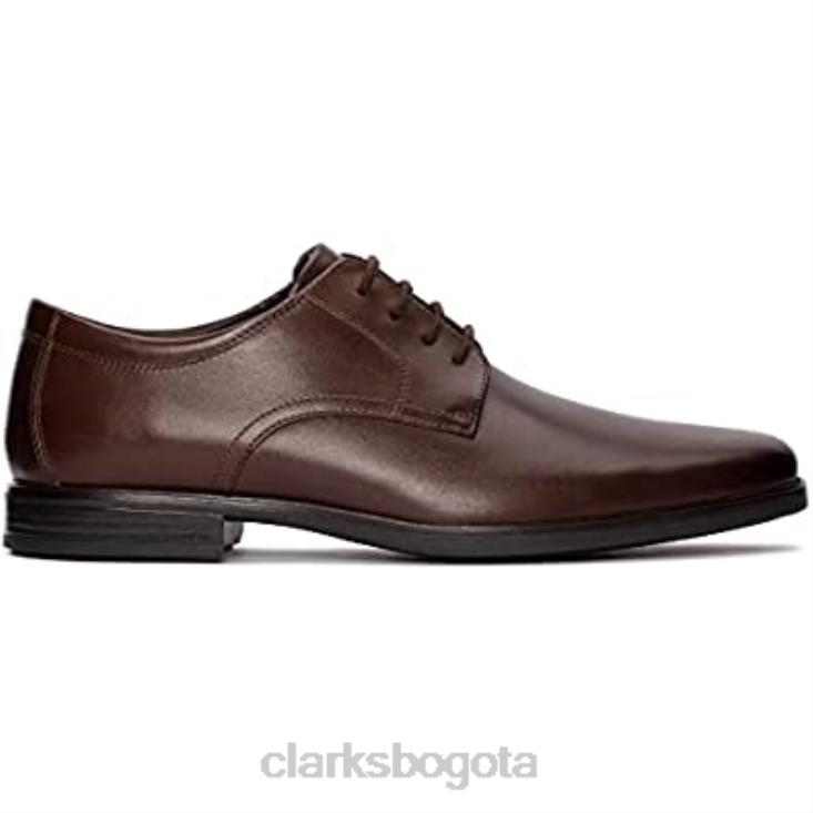 Clarks 0DX8L1550 howard walk zapatos de cuero clarks marrón oscuro unisexo