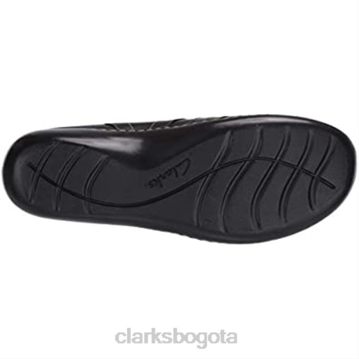 Clarks 0DX8L1552 Mocasín clarks ashland rosa de piel negro para mujer mujer cuero negro