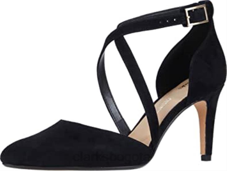 Clarks 0DX8L1555 Zapatos cruzados clarks laina85 de mujer en ante negro mujer ante negro