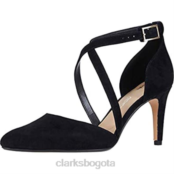 Clarks 0DX8L1555 Zapatos cruzados clarks laina85 de mujer en ante negro mujer ante negro