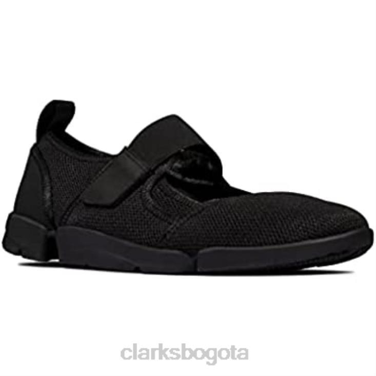 Clarks 0DX8L1557 Zapatillas sin cordones Tri Amelia Bar para mujer Clarks beige malla negra malla negra mujer malla negra beige