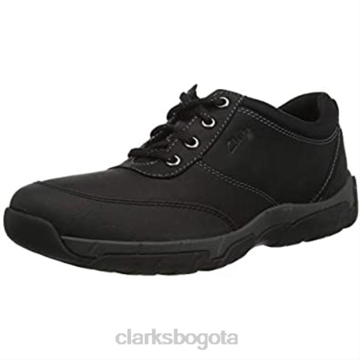 Clarks 0DX8L1559 zapato de senderismo clarks grove edge ii para hombre de cuero negro hombres cuero negro