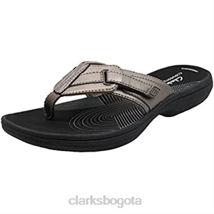 Clarks 0DX8L1562 Chanclas Clarks Brinkley Jazz para mujer peltre negro mujer peltre negro
