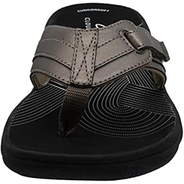 Clarks 0DX8L1562 Chanclas Clarks Brinkley Jazz para mujer peltre negro mujer peltre negro