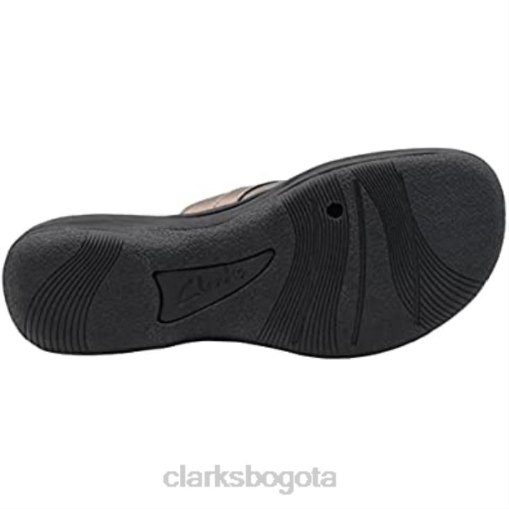 Clarks 0DX8L1562 Chanclas Clarks Brinkley Jazz para mujer peltre negro mujer peltre negro