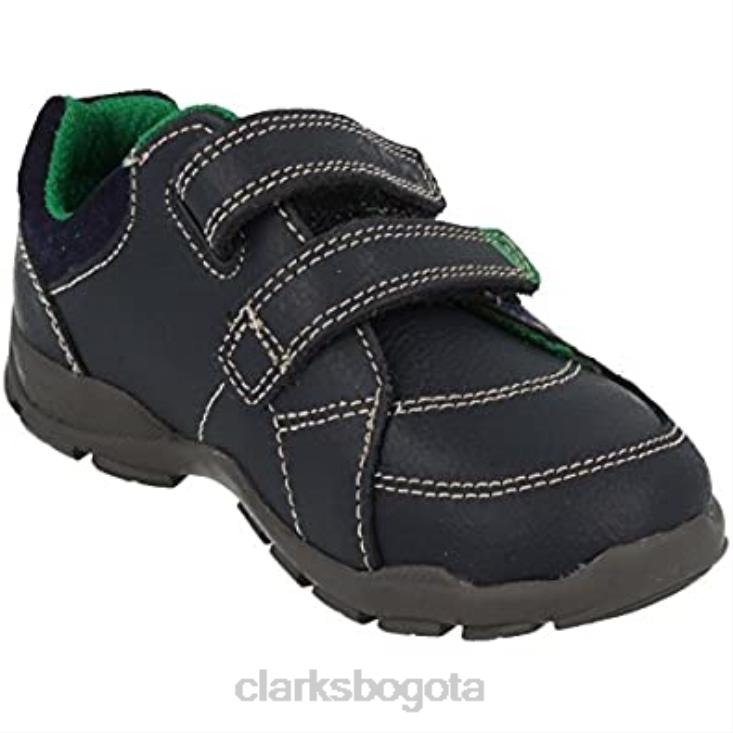 Clarks 0DX8L1563 zapatos de primera comunión para niño clarks flash pop azul marino niños combinado azul marino