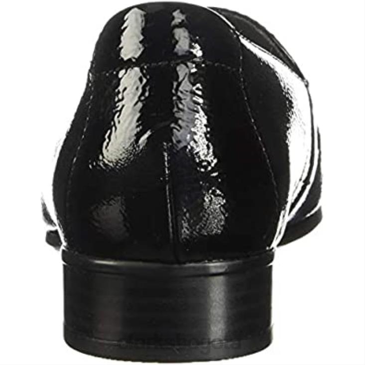 Clarks 0DX8L1569 Mocasines Clarks Juliet Lora de charol negro para mujer mujer charol negro