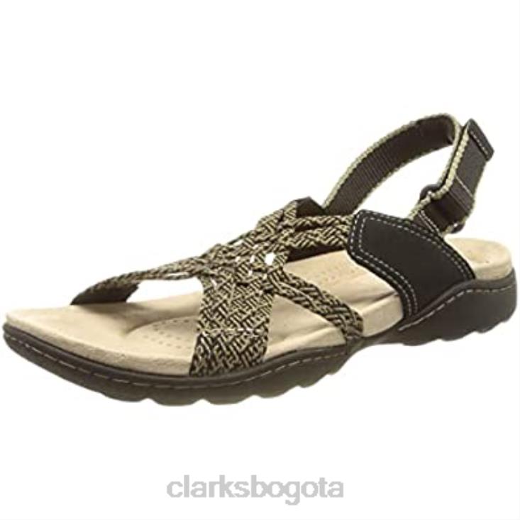Clarks 0DX8L1571 Sandalia clarks amanda facilidad combi negra para mujer mujer combinado negro