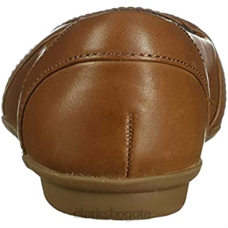 Clarks 0DX8L1572 bailarinas clarks Gracelmia de mujer en piel color canela mujer cuero marrón