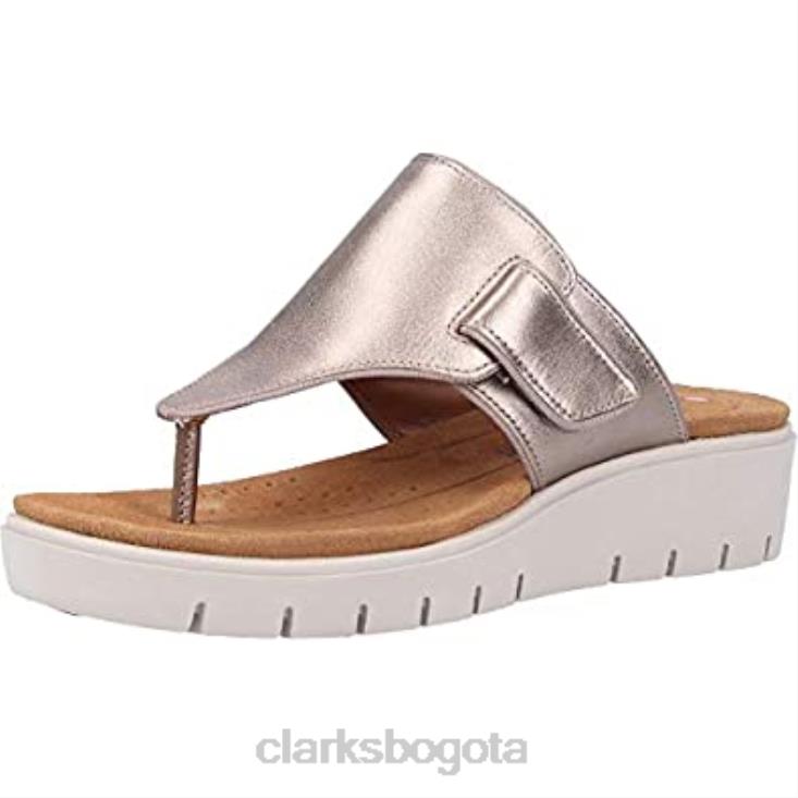 Clarks 0DX8L1578 Sandalias Clarks Un Karely Dew con tira trasera para mujer en dorado metalizado mujer oro metalizado oro