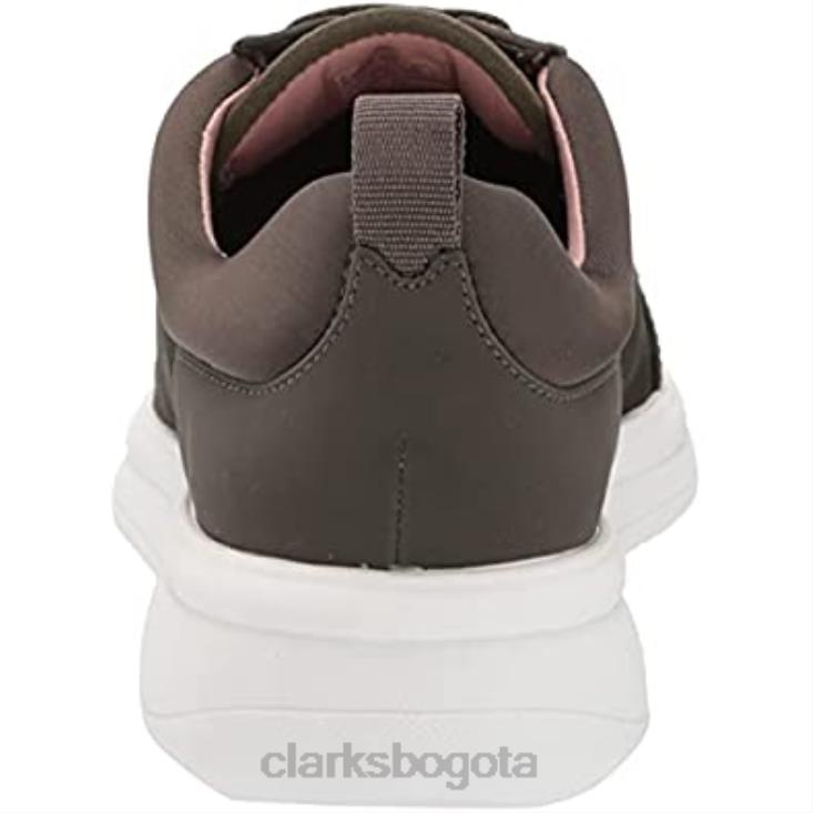 Clarks 0DX8L1582 Zapatilla de deporte con cordones ezera para mujer textil color oliva oscuro combi clarks mujer combi textil oliva oscuro