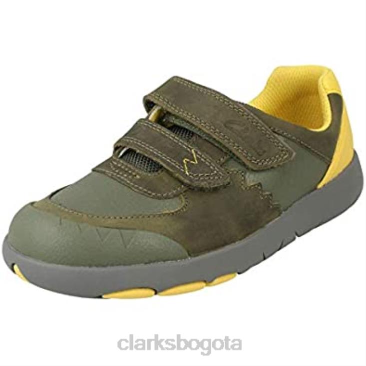 Clarks 0DX8L1587 Zapatos casual de niño clarks combi verde caqui \rex quest k\ niños caqui combinado verde