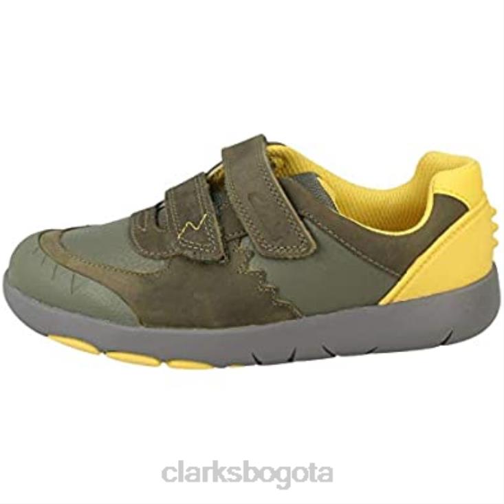 Clarks 0DX8L1587 Zapatos casual de niño clarks combi verde caqui \rex quest k\ niños caqui combinado verde